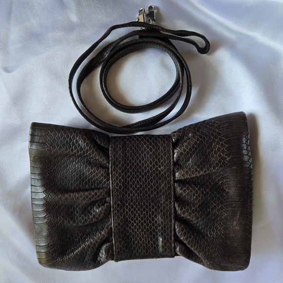 Furla Brown Bow Clutch/Crossbody Bag - Picture 12 of 12